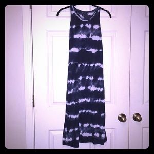 Polo Ralph Lauren navy tie-dyed long dress